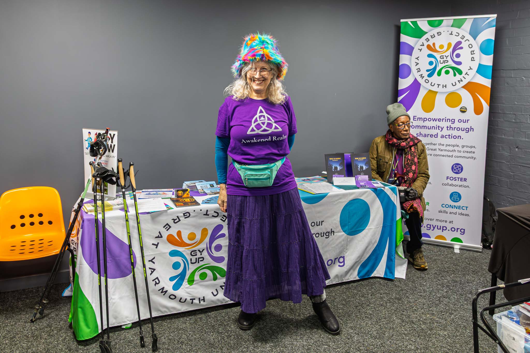 Wearing the GYUP hat