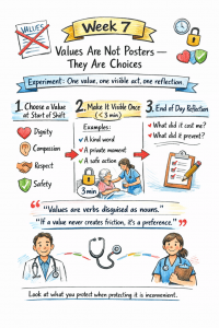 One Value, One Visible Act, One Reflection